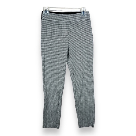 Size 2 A New Day Black White Houndstooth Pull On Pants Leggings Stretch Preppy - Picture 1 of 11
